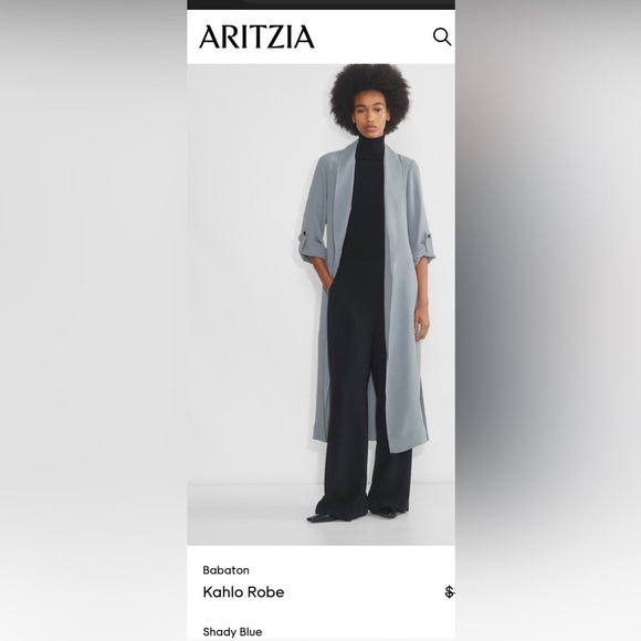 Babaton Jackets & Blazers - Aritzia Babaton Shady Blue Kahlo Robe Jacket
